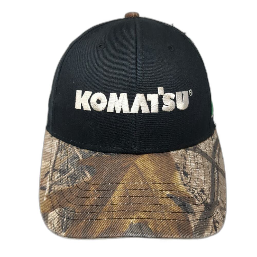 Cap America Baseball Cap Black Camo One Size Komatsu Anderson Equipment Hat